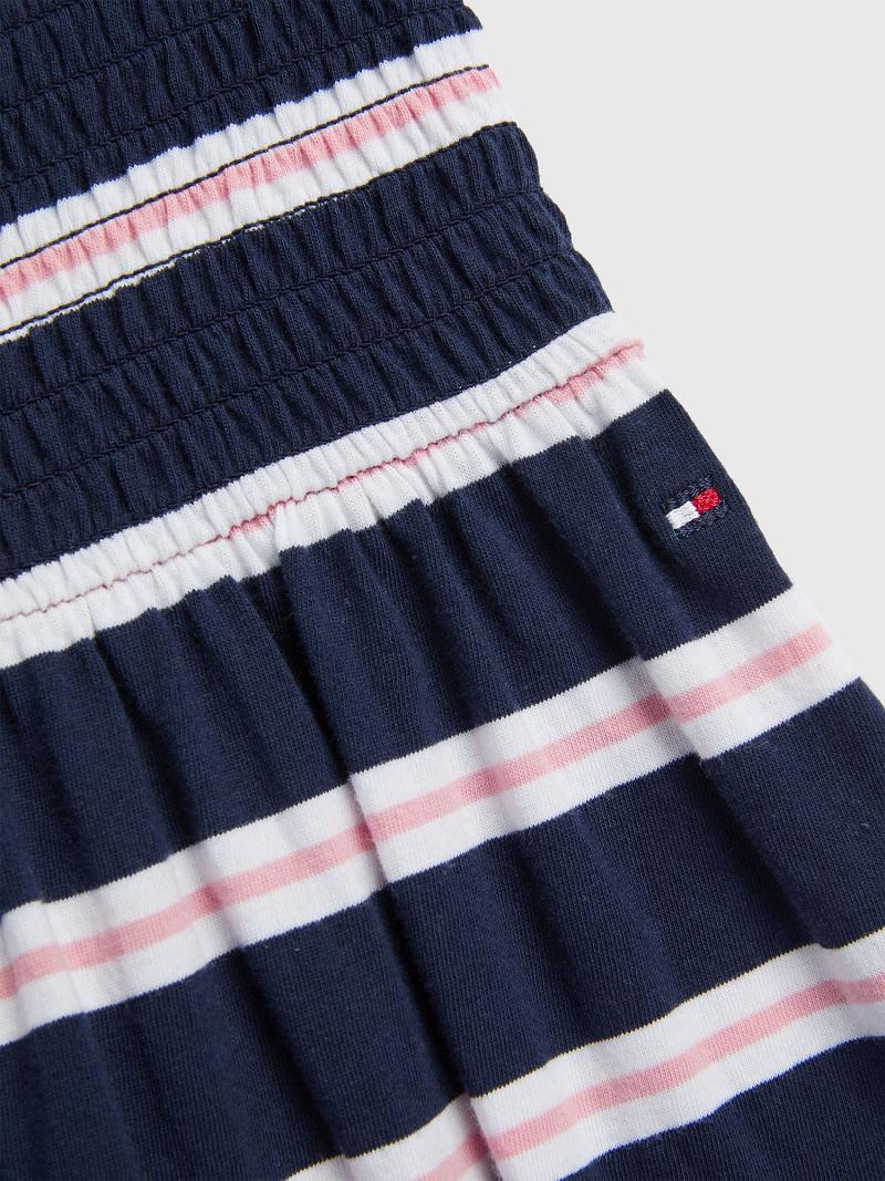 Lány Tommy Hilfiger Smocked Dresses Kék | HU 1767SGL